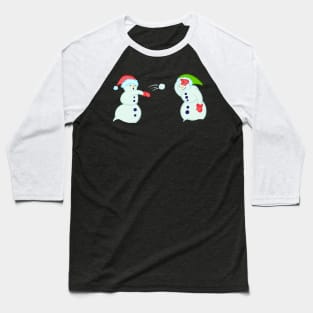 Snowmen having a snowball fight Baseball T-Shirt
